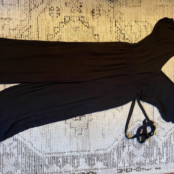 MOD REF│Black Romper with Tied Waist - Picture 4 of 8